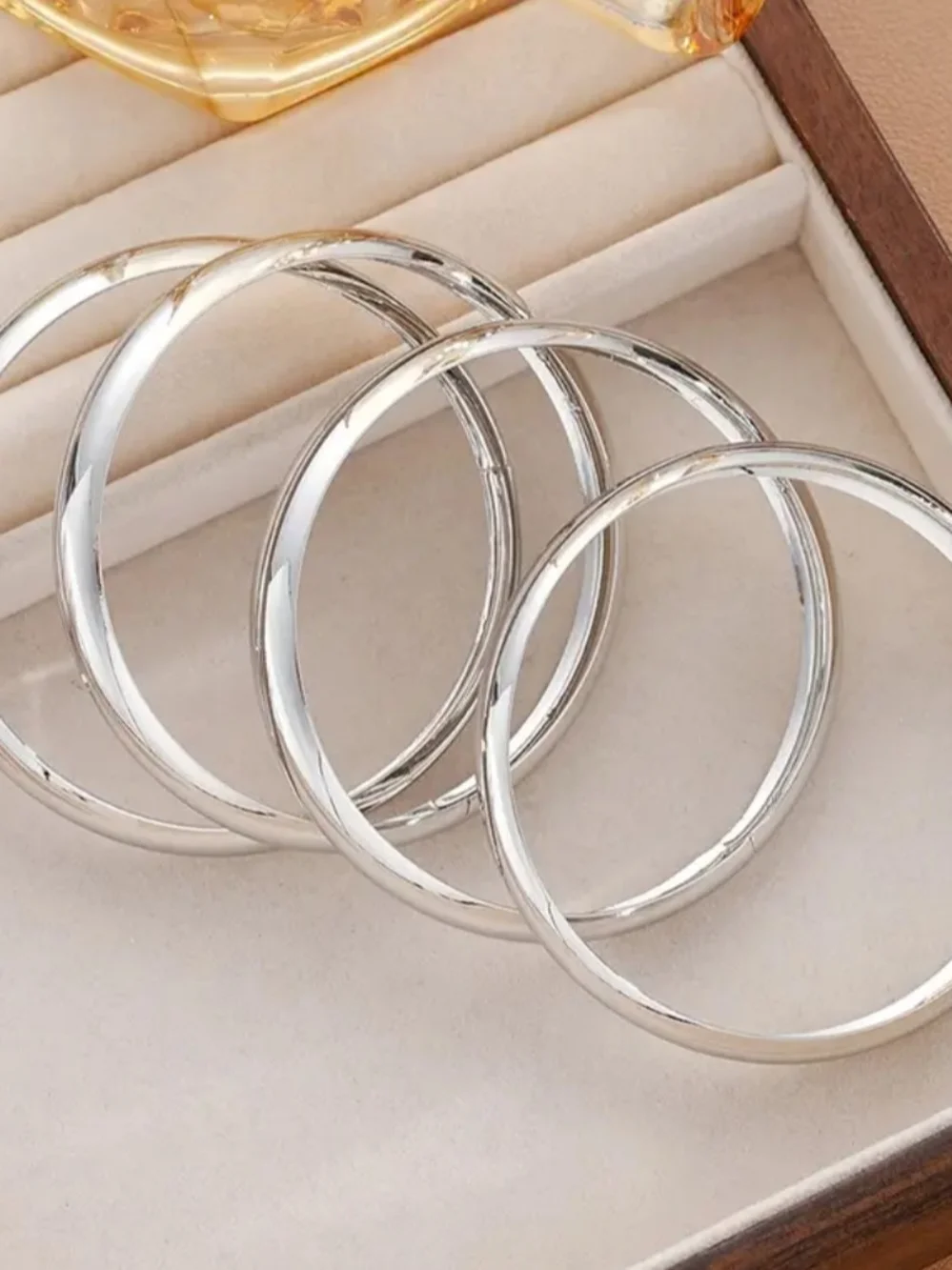 Silver Stacking Bangle Set - Picture 2 of 2
